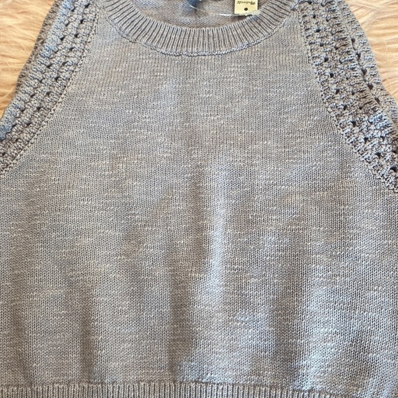 NWT Madewell Crochet-Trim Crop Sweater Tank in Distant Peri sz XS - Picture 6 of 11